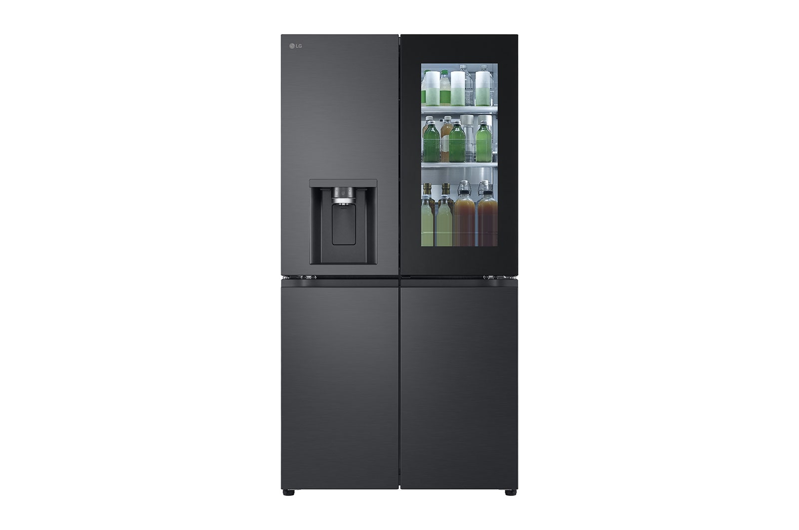 LG 642L French Door Fridge, with InstaView Door-In-Door®, in Matte Black Finish, GF-V700MBLC