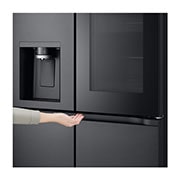 LG 642L French Door Fridge, with InstaView Door-In-Door®, in Matte Black Finish, GF-V700MBLC