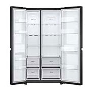 LG 655L Side by Side Fridge in Matte Black Finish, GS-B655MBL