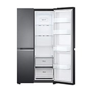 LG 655L Side by Side Fridge in Matte Black Finish, GS-B655MBL