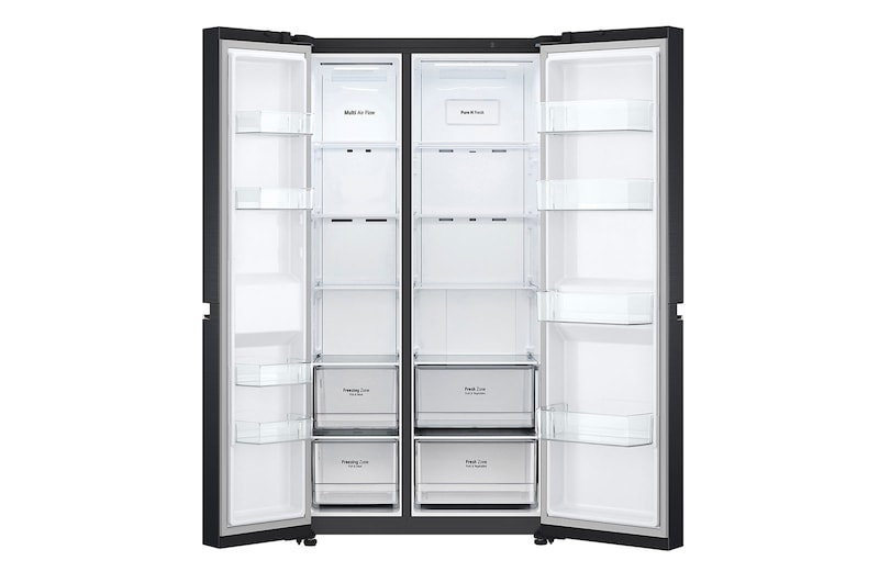 LG 655L Side by Side Fridge - Matte Black Finish, GS-B655MBL