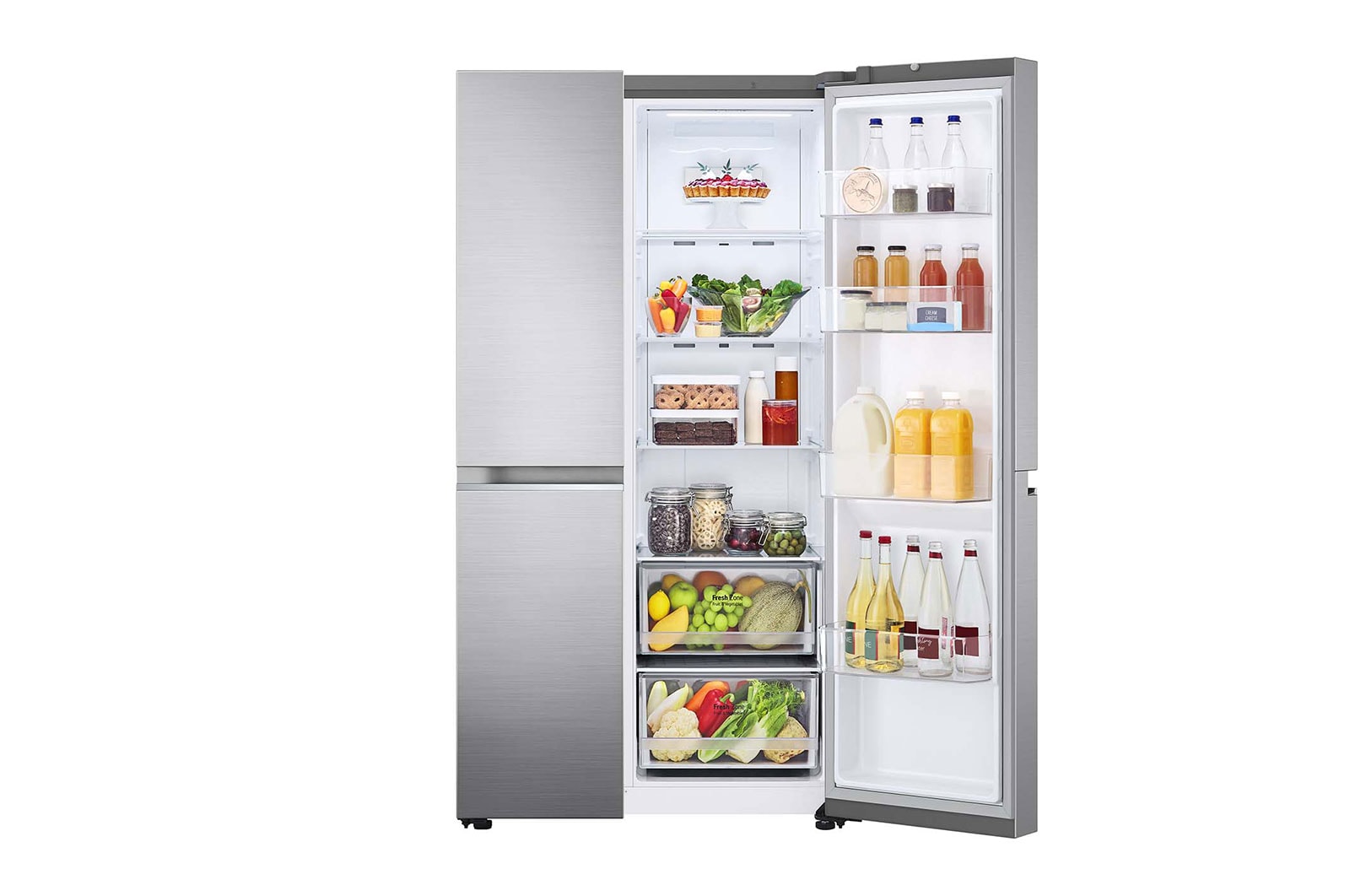 LG 655L Side by Side Fridge in Stainless Finish, GS-B655PL