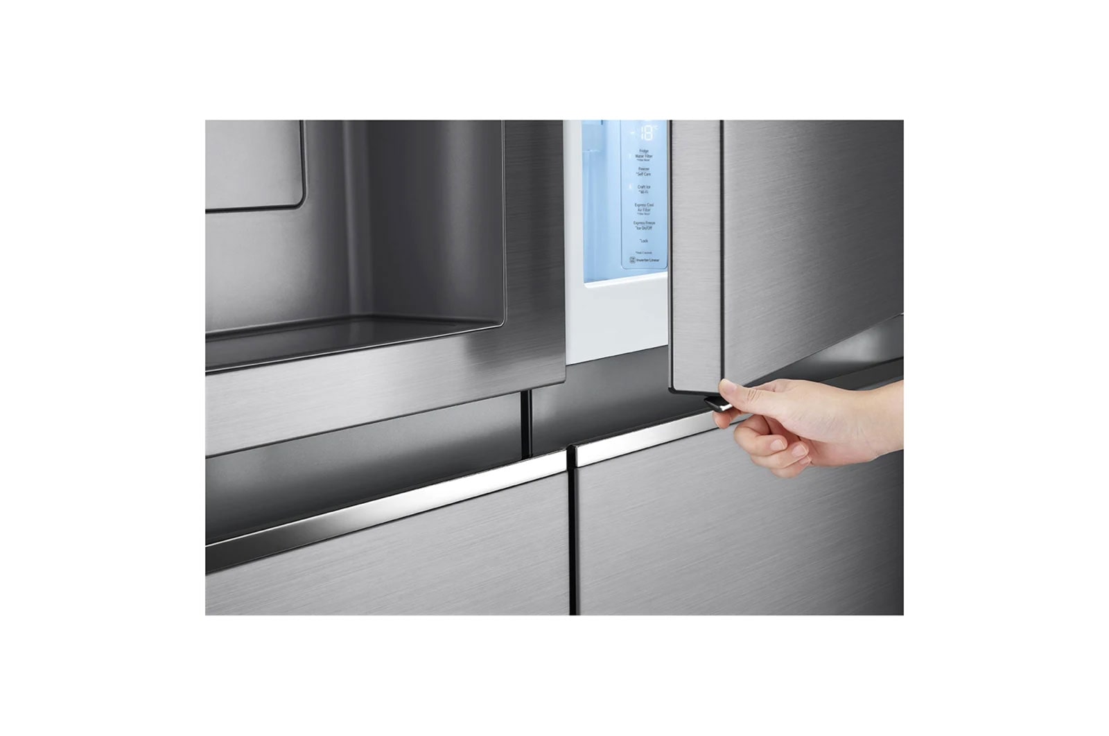 LG 635L Side by Side Fridge in Stainless Finish, GS-D635PLC