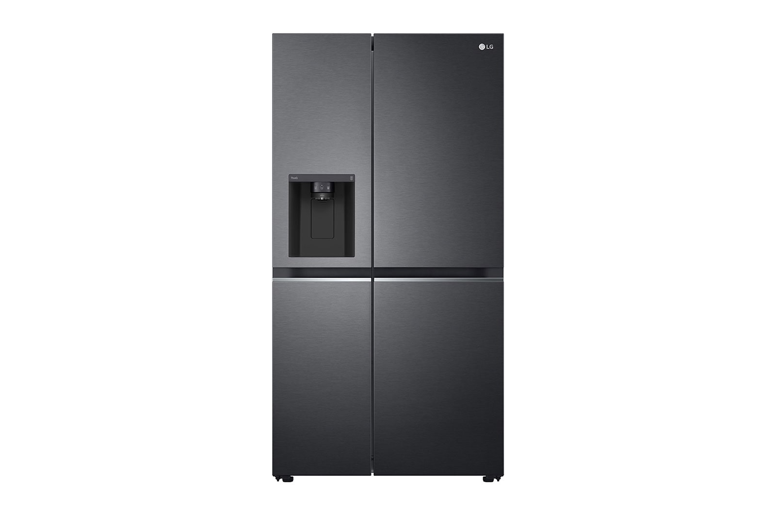 LG 635L Side by Side Fridge in Matte Black Finish, GS-L635MBL