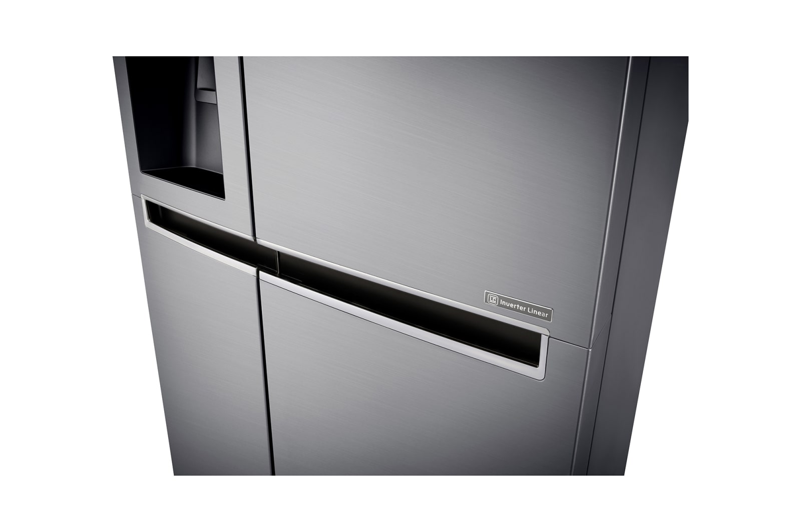 LG 625L Side by Side Fridge non-Plumbed Ice & Water Dispenser, GS-L668PNL