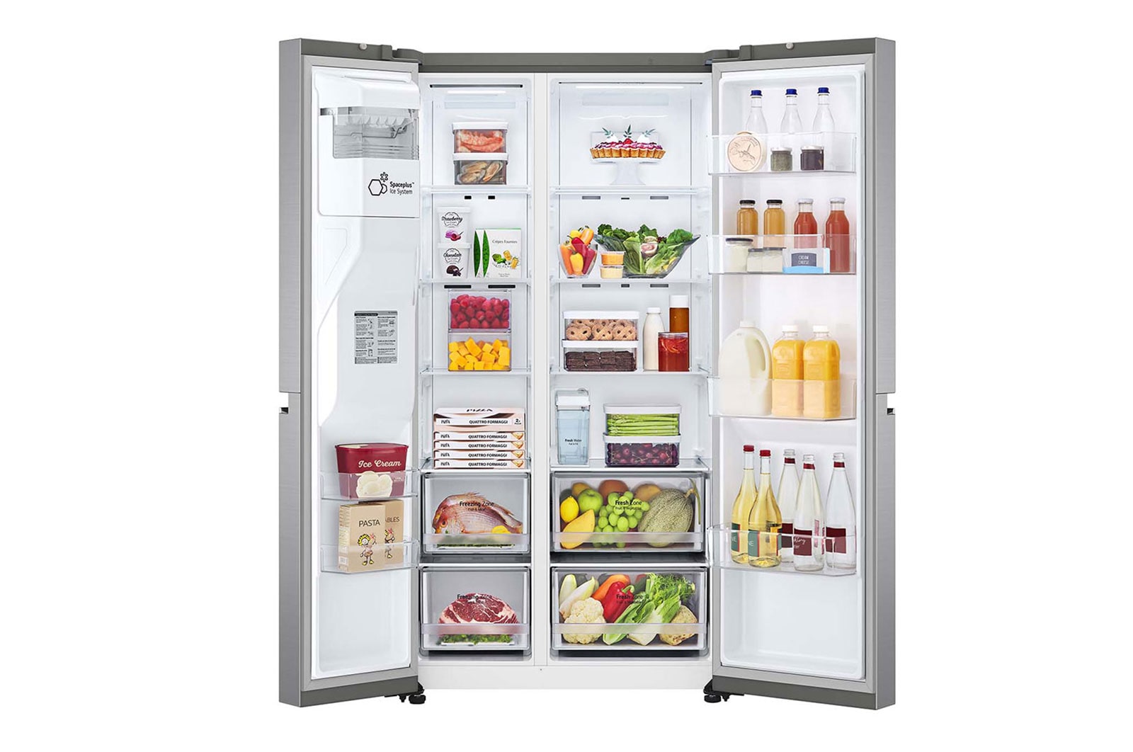 LG 635L Side by Side Fridge in Stainless Finish, GS-N635PL