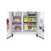 LG 635L Side by Side Fridge in Stainless Finish, GS-N635PL