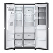 LG 635L Side by Side Fridge in Matte Black Finish, GS-V635MBLC