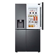 LG 635L Side by Side Fridge in Matte Black Finish, GS-V635MBLC