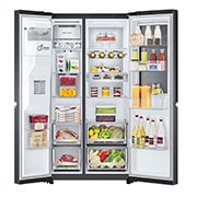 LG 635L Side by Side Fridge in Matte Black Finish, GS-V635MBLC