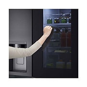 LG 635L Side by Side Fridge in Matte Black Finish, GS-V635MBLC