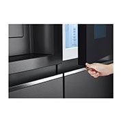 LG 635L Side by Side Fridge in Matte Black Finish, GS-V635MBLC