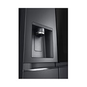 LG 635L Side by Side Fridge in Matte Black Finish, GS-V635MBLC