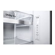 LG 635L Side by Side Fridge in Matte Black Finish, GS-V635MBLC