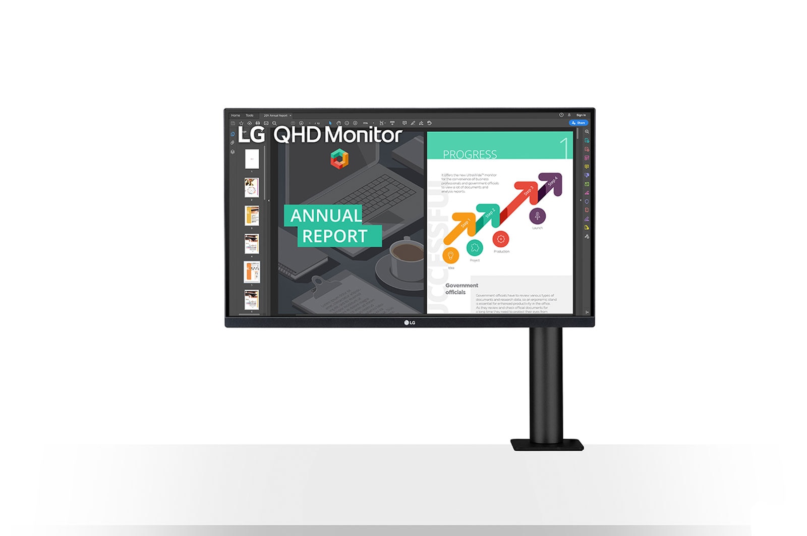 LG 27'' QHD Ergo IPS Monitor with USB Type-C™, 27QN880-B