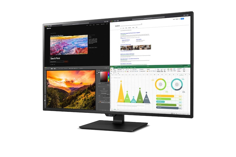 LG 43” UHD 4K IPS Monitor with HDR10, 43UN700-B