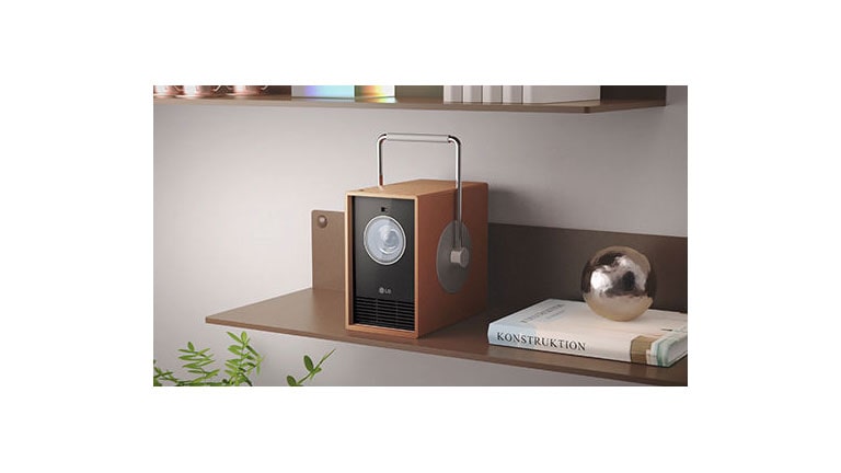 LG CineBeam with protector. LG CineBeam with protector.