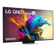 LG 65 Inch LG QNED MiniLED AI QNED91 4K Smart TV 2024, 65QNED91T6A