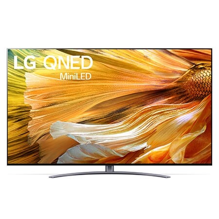 A front view of the LG QNED TV