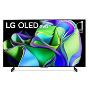 LG C3 42 inch OLED evo TV with Self Lit OLED Pixels, OLED42C34LA