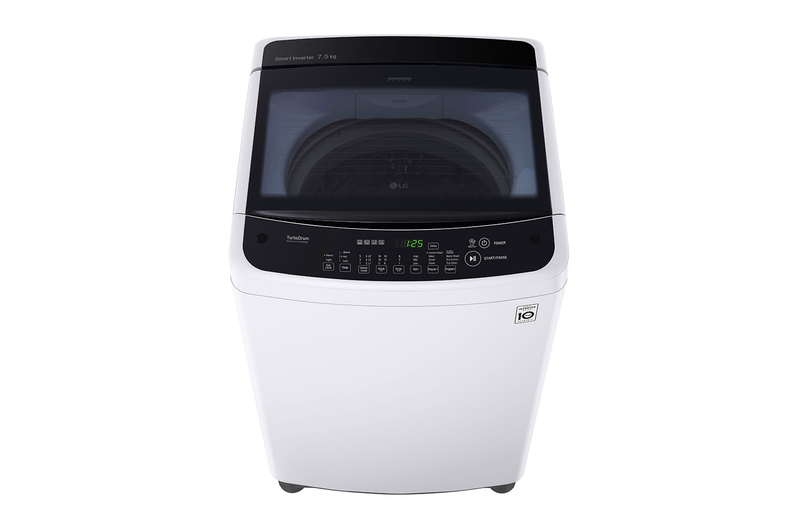 LG 7.5kg Top Load Washing Machine with Smart Inverter Control, WTG7520