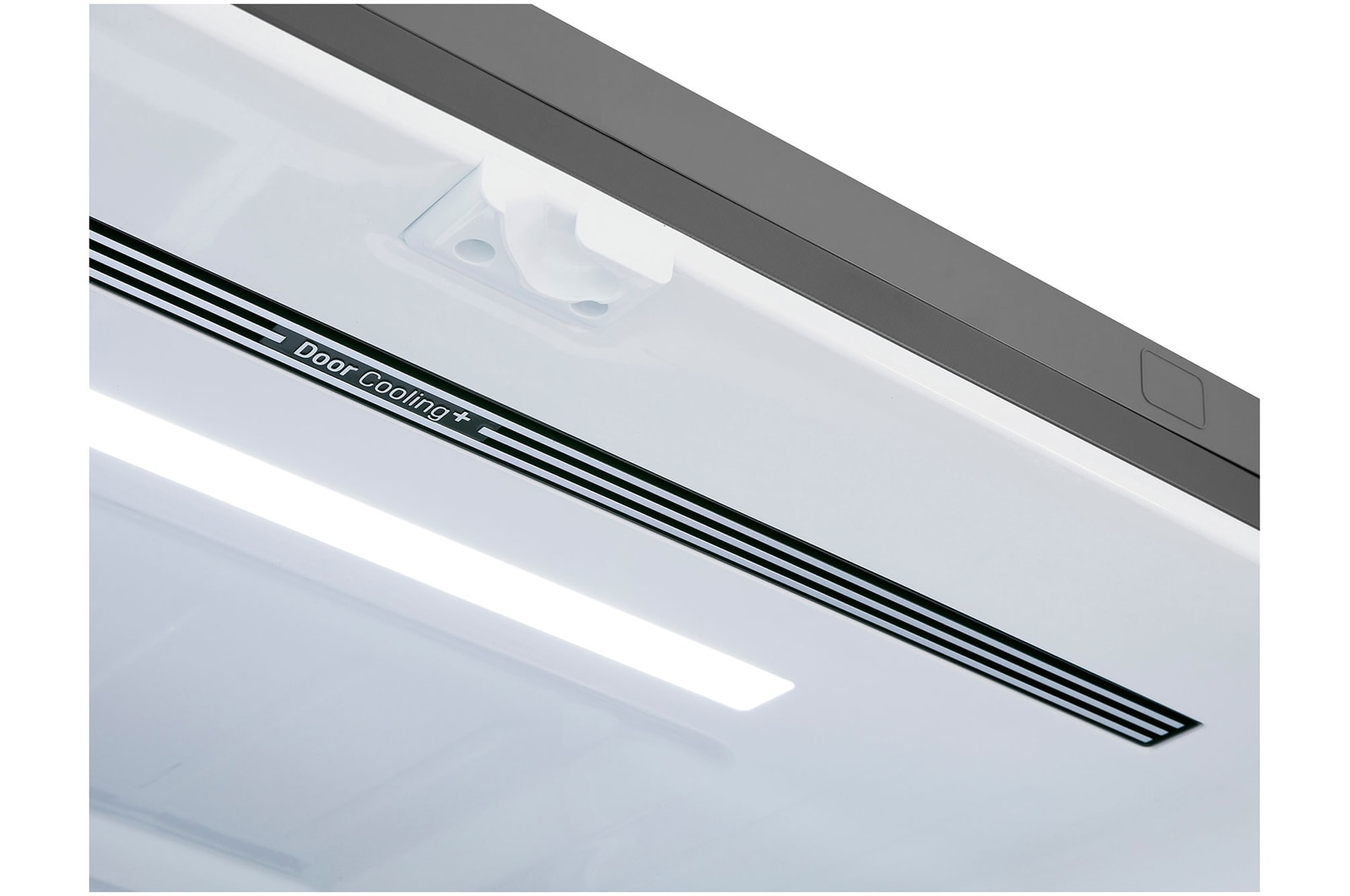 Close up view of DoorCooling+TM of multi-door refrigerator.