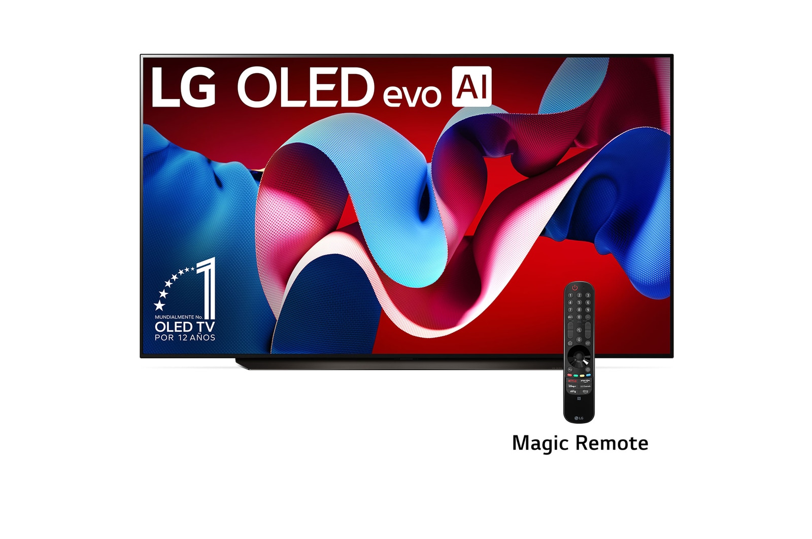 Front view of 83 Pulgadas LG OLED evo AI C4 4K Smart TV 2024 OLED83C4PSA