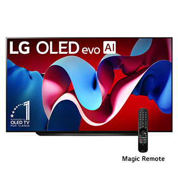 Front view of 83 Pulgadas LG OLED evo AI C4 4K Smart TV 2024 OLED83C4PSA
