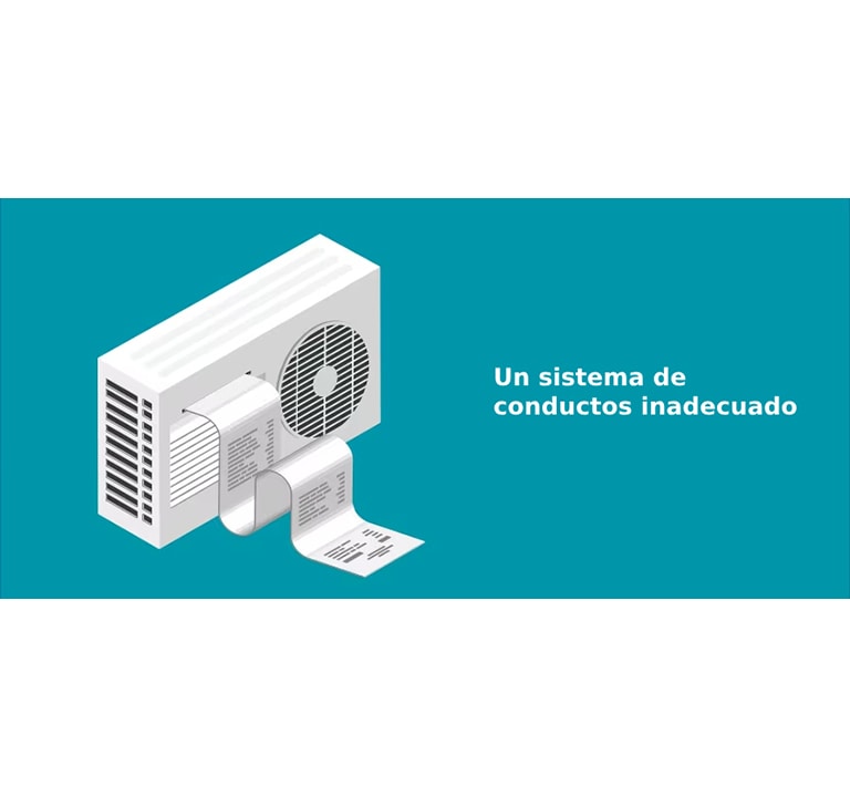 Ductos inadecuados de HVAC