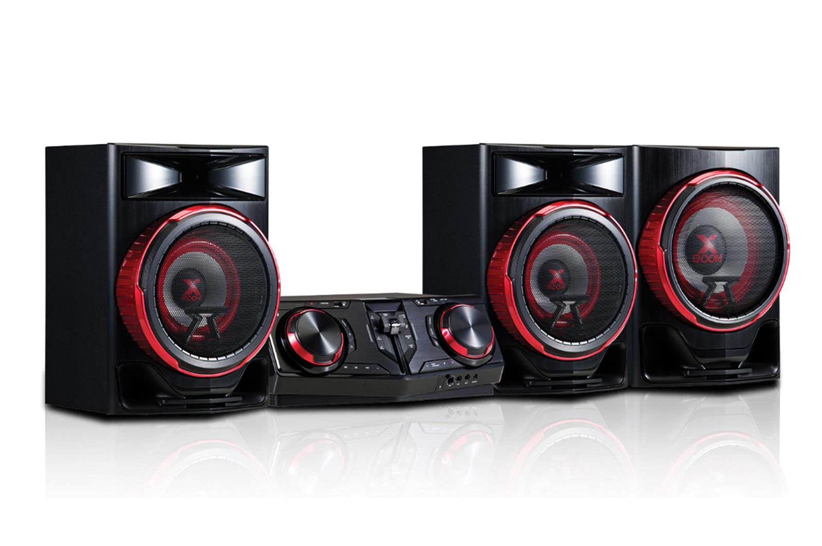 LG Minicomponente LG XBOOM CJ88 de 2900 W de potencia RMS, Multi Bluetooth, TV Sound Sync, Karaoke, CJ88