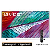 LG Pantalla LG UHD 86'' UR87 4K SMART TV con ThinQ AI, Vista frontal del televisor LG UHD, 86UR8750PSA