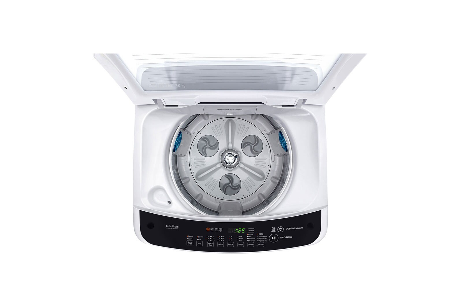 LG 17kg Lavadora Carga Superior, Smart Inverter, Smart Motion, TurboDrum™, Color Blanco, WT17WSBP