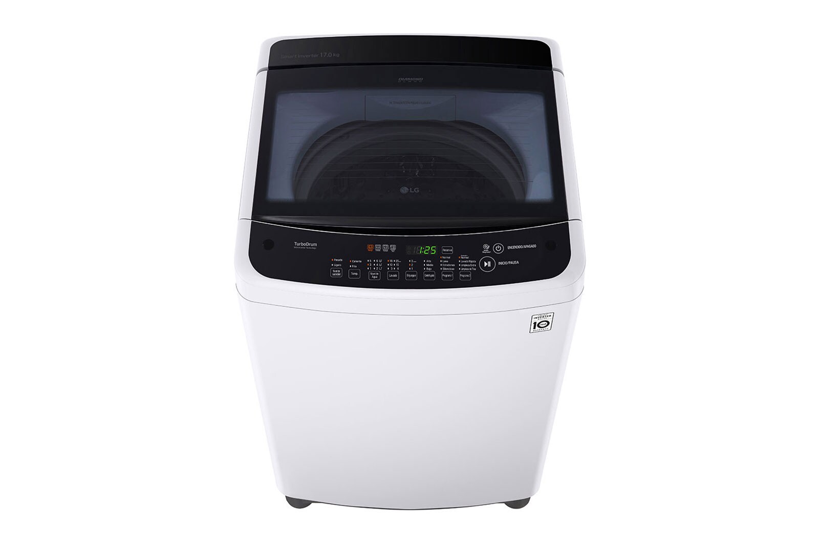 LG 17kg Lavadora Carga Superior, Smart Inverter, Smart Motion, TurboDrum™, Color Blanco, WT17WSBP