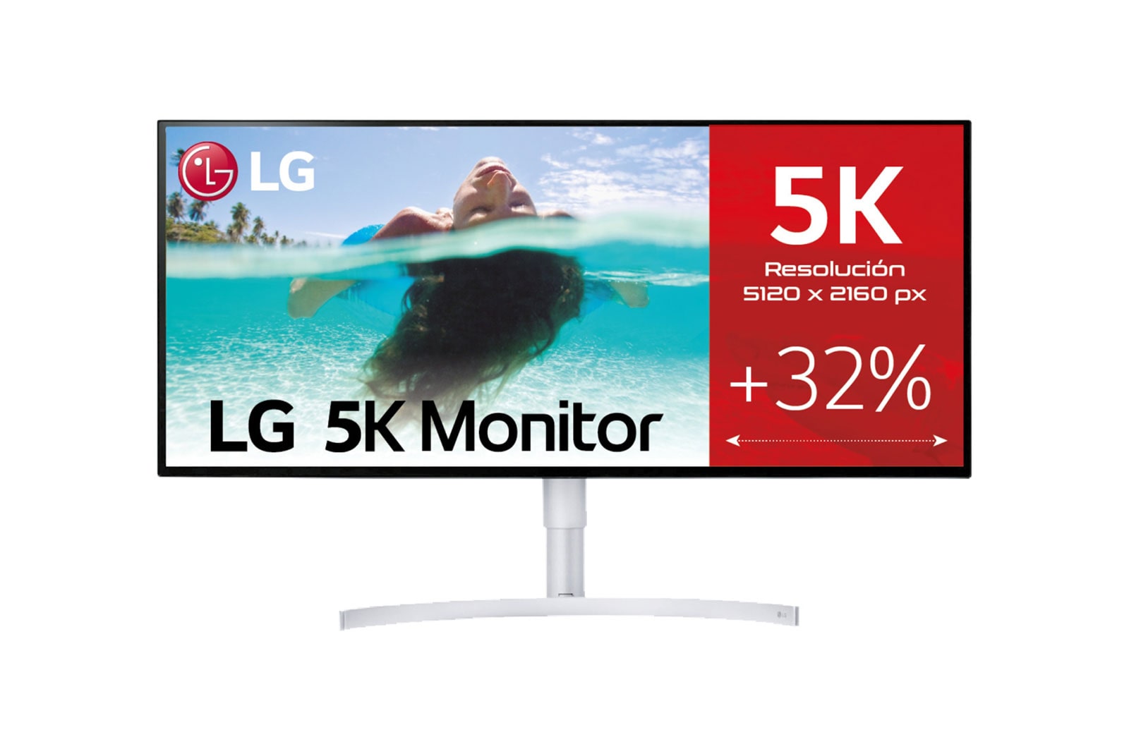 LG Monitor Ultrawide 34WK95U-W  de 86,4 cm (34 pulgadas) 5120 x 2160 con panel NANO IPS 21:9, G, 34WK95U-W