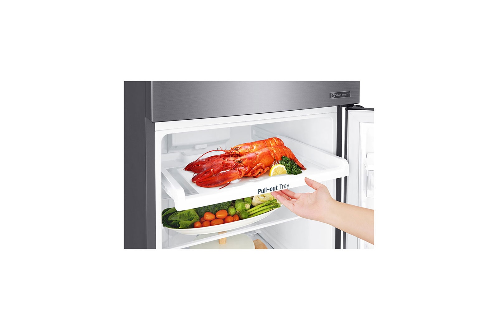 LG 12 pᶟ |Top Freezer |FRESHBalancer™ |Smart Inverter |Acero Brillante |Smart Diagnosis™, GT32BDC