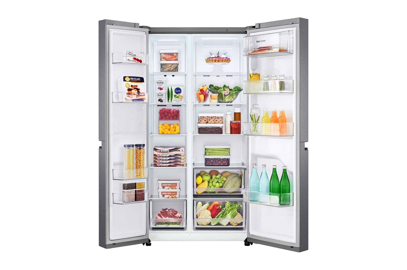 LG Refrigeradora Side By Side 24.3pᶟ(Gross) / 22.7pᶟ (Net)  LINEARCooling™ Color Metal, GS65BPGK