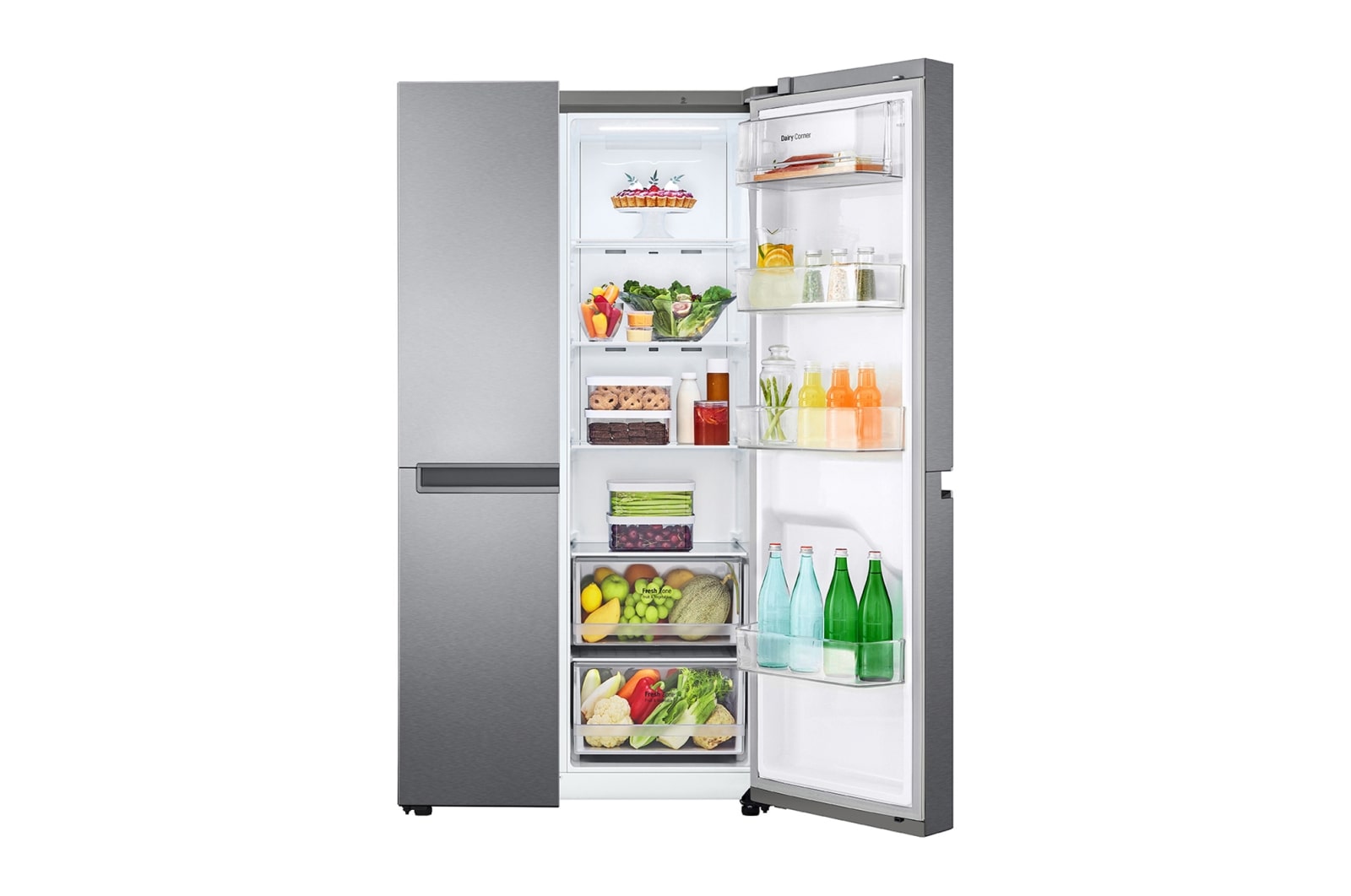 LG Refrigeradora Side By Side 24.3pᶟ(Gross) / 22.7pᶟ (Net)  LINEARCooling™ Color Metal, GS65BPGK