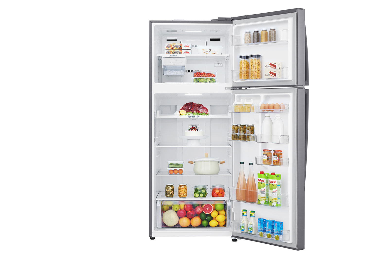 LG 17 pᶟ |Top Freezer |DoorCooling<sup>+</sup>™ |Compresor Smart inverter |Platinum Silver |Smart Diagnosis™, GT47BGP