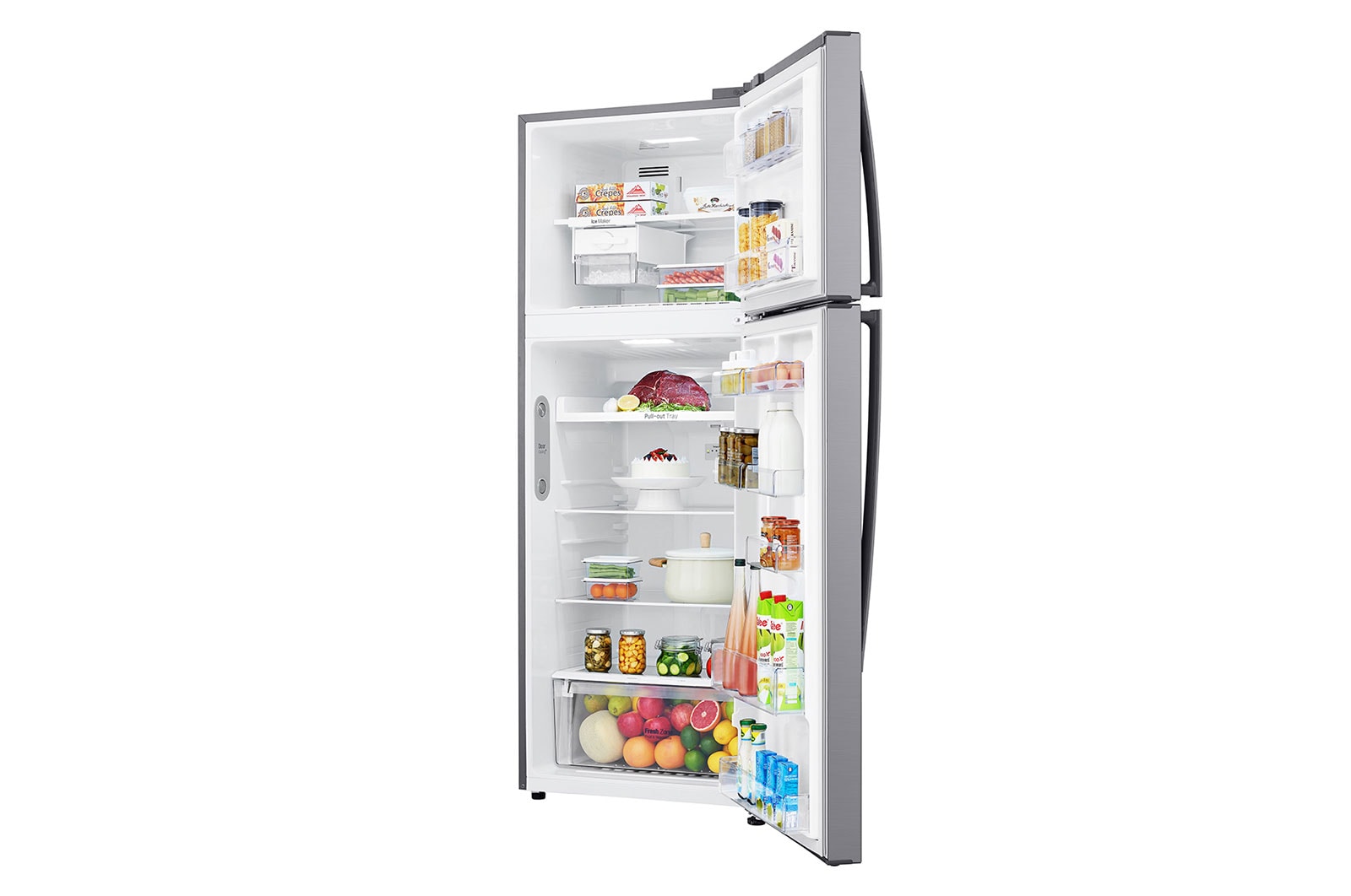 LG 17 pᶟ |Top Freezer |DoorCooling<sup>+</sup>™ |Compresor Smart inverter |Platinum Silver |Smart Diagnosis™, GT47BGP