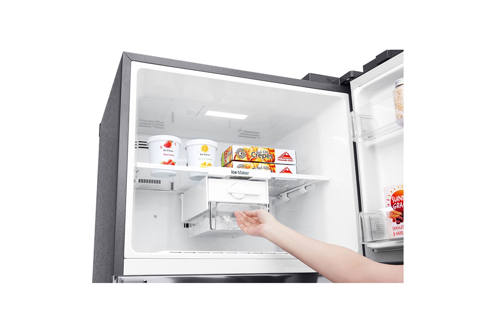 LG 17 pᶟ |Top Freezer |DoorCooling<sup>+</sup>™ |Compresor Smart inverter |Platinum Silver |Smart Diagnosis™, GT47BGP