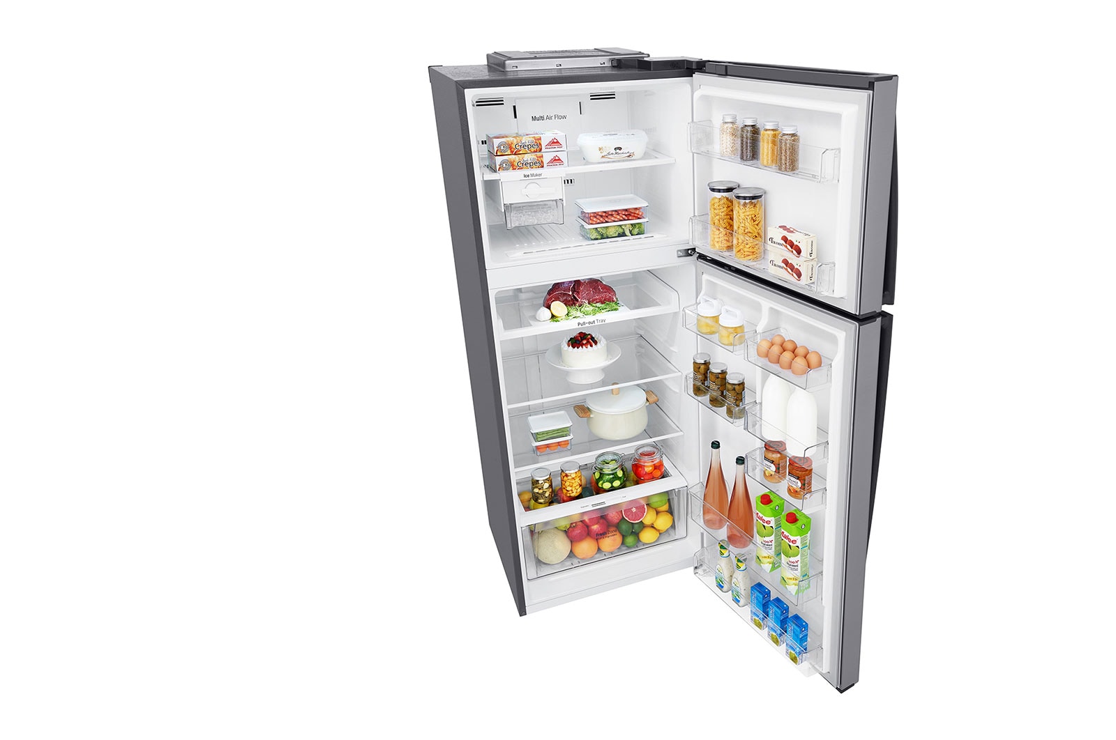 LG 17 pᶟ |Top Freezer |DoorCooling<sup>+</sup>™ |Compresor Smart inverter |Platinum Silver |Smart Diagnosis™, GT47BGP