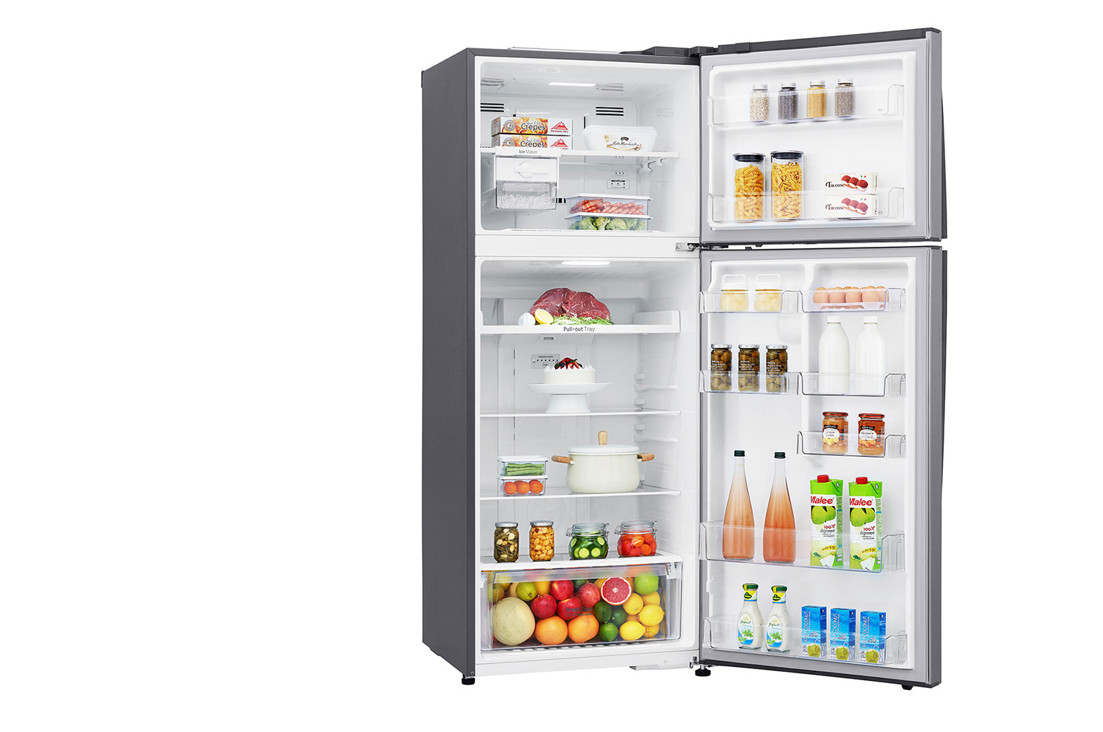 LG 17 pᶟ |Top Freezer |DoorCooling<sup>+</sup>™ |Compresor Smart inverter |Platinum Silver |Smart Diagnosis™, GT47BGP