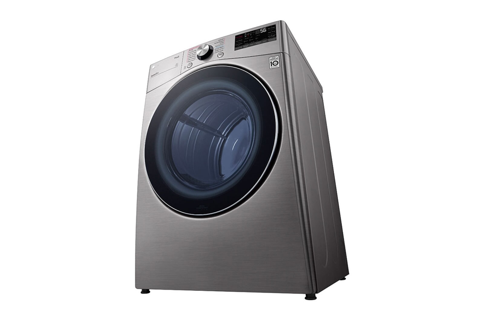 LG 22kg Secadora a Gas de Carga Frontal con TurboSteam™ & SmartThinQ(Wi-Fi), Color Stainless Steel, Puerta de Vidrio templado, DF22VV2SBR