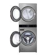 LG Torre de lavado WashTower™ LG 22Kg (lavado) / 22Kg (Secado Eléctrico) Carga Frontal Inverter AI DD ThinQ™ Color Silver, WK22VS6PE