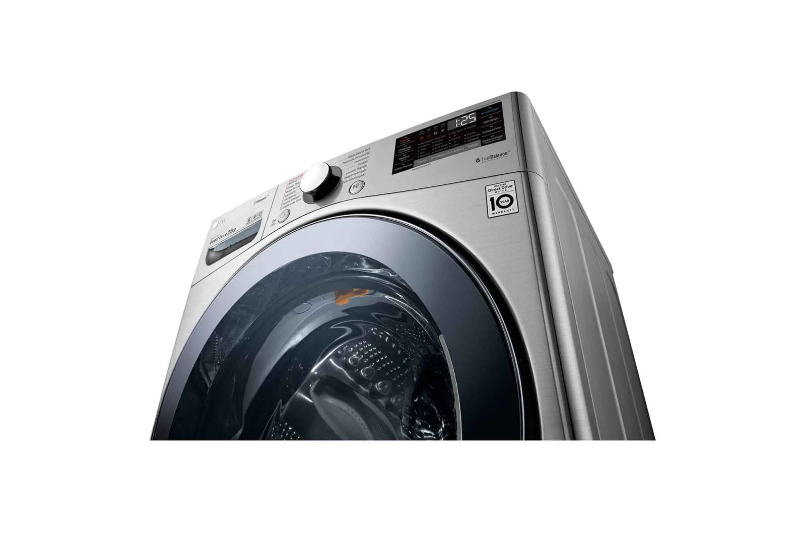 LG 22kg Lavadora Carga Frontal con Direct Drive Inverter & ThinQ, Color Acero, WM22VV2S6B