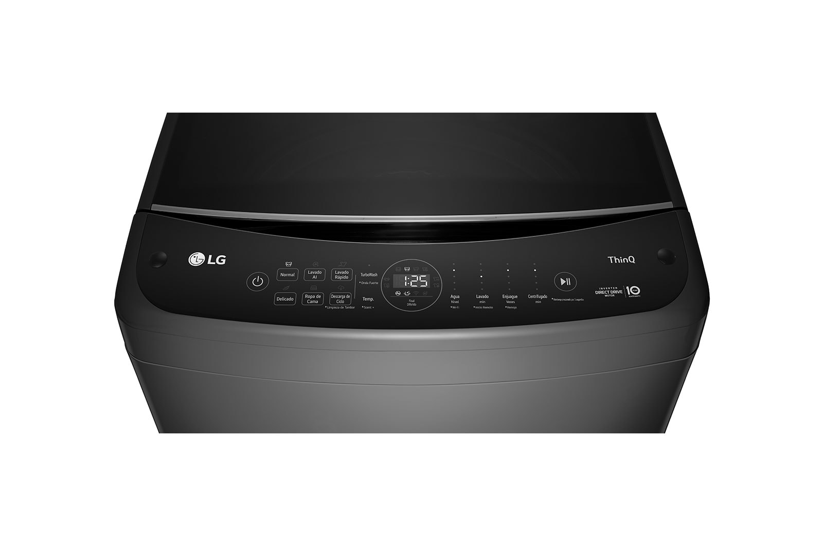 LG Lavadora Carga Superior LG 21Kg Motor Inverter AI DD™ (AI) con TurboWash™ ThinQ™ Negro, WT21MV6