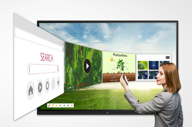 Pizarra interactiva de 75 pulgadas, pantalla táctil 4K UHD, pizarra digital  con ecosistema de aplicaciones abiertas, tablero inteligente electrónico