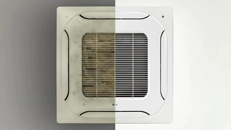 Image of an air conditioner and a remote control.