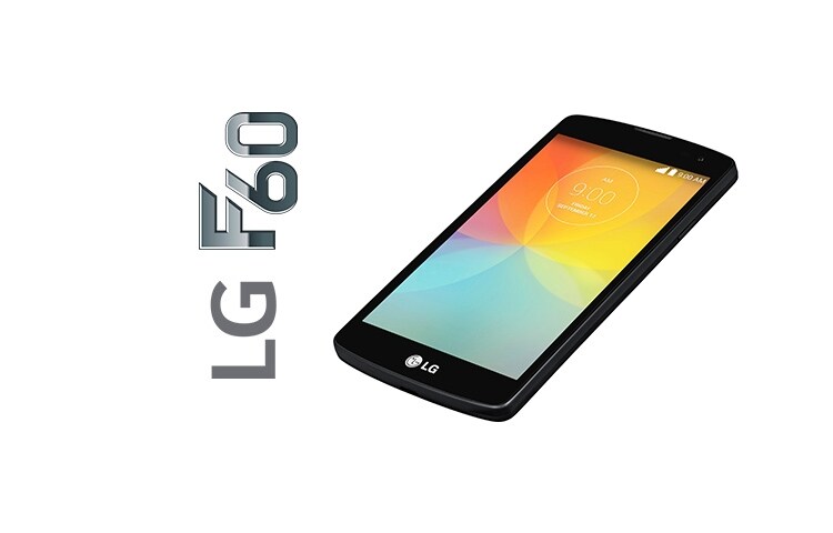 LG F60, SMARTPHONE CON PANTALLA WVGA DE 4,5", ANDROID 4.4 KITKAT, VELOCIDAD 4G LTE, PROCESADOR QUADCORE DE 1.2 GHZ, CÁMARA DE 5MP CON AUTO FOCUS Y BATERÍA DE 2.100 MAH, COLOR NEGRO, D390