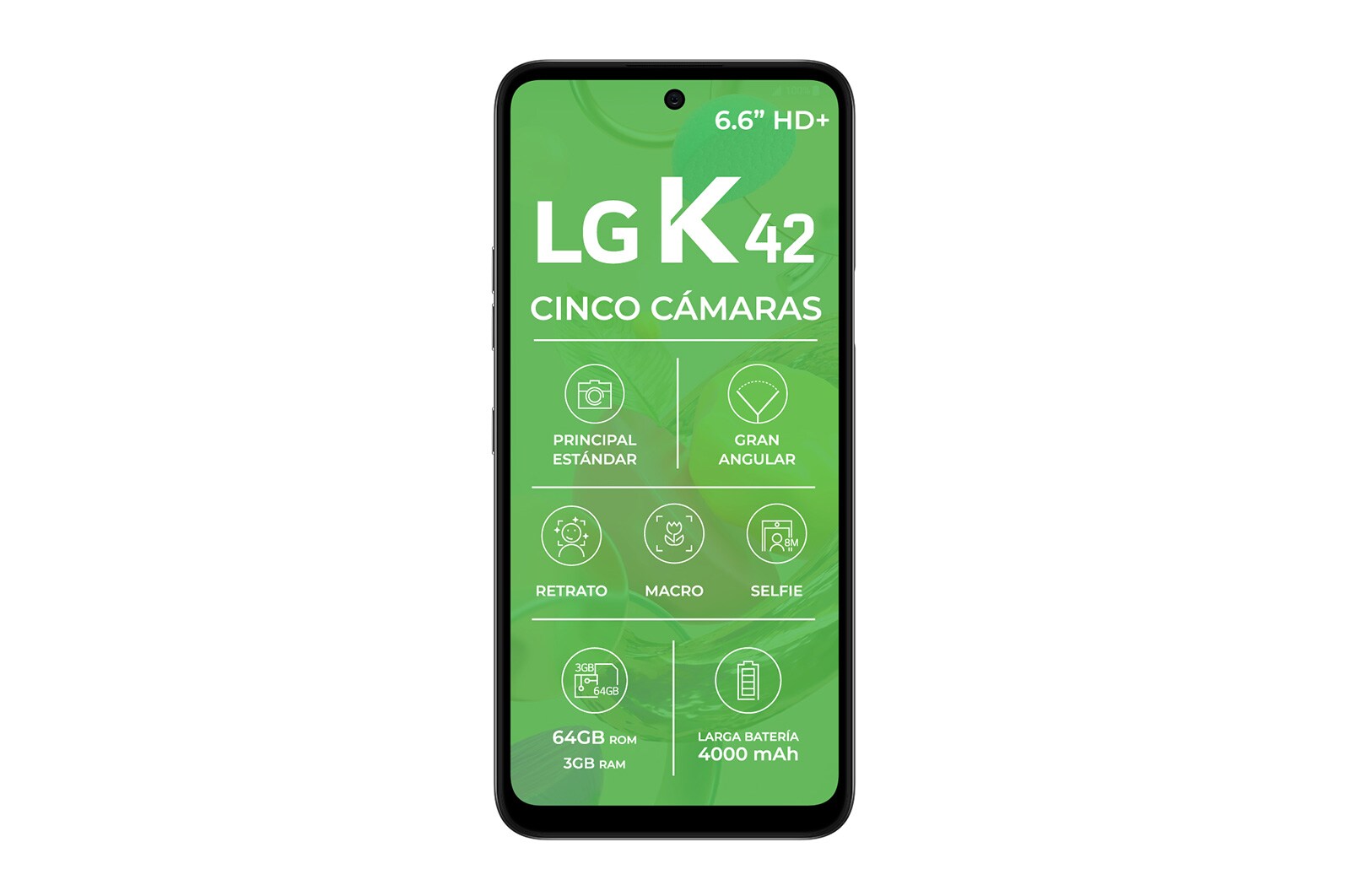 LG K42: Diseño Extravagante, Premiado en su Gama & 64GB almacenamiento, LMK420HM